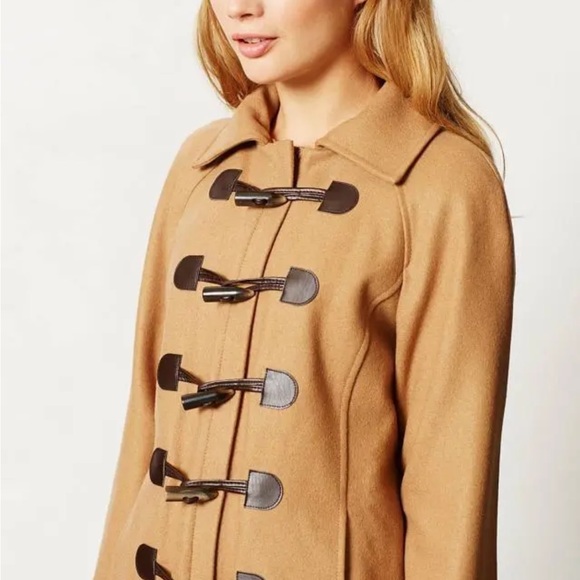 Elevenses Anthropologie Camel Toggle Melton Coat - Picture 14 of 16